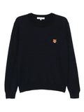 Maison Kitsuné bold fox head patch sweater