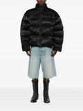 Balenciaga logo-pattern quilted jacket