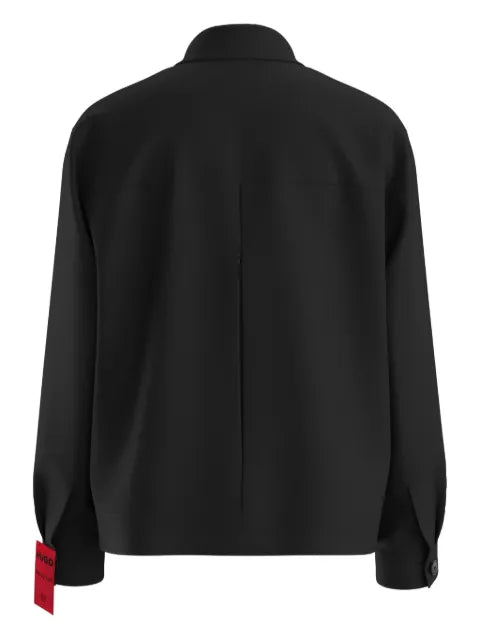 HUGO slim-fit jacket in wrinkle-resistant twill