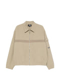 Stüssy tape-detail zip-up mechanic jacket