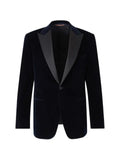 Canali velvet single-breasted blazer