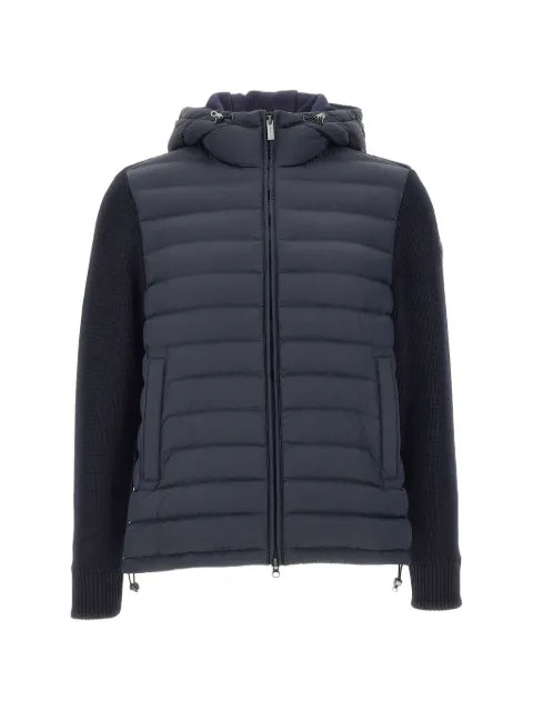 Colmar quilted knit-sleeve hooded jacket