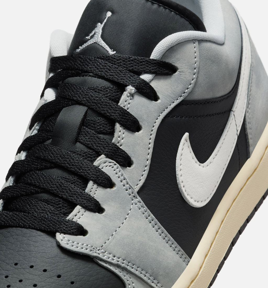 Air Jordan 1 Low SE Men's Sneakers - Light Smoke Grey / White / Black
