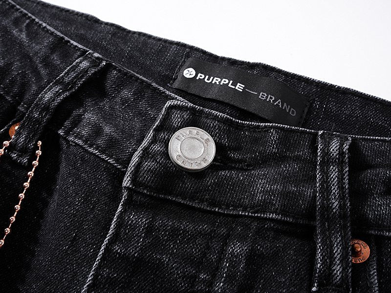 Purple Brand Black Paint-Splatter Distressed Jeans