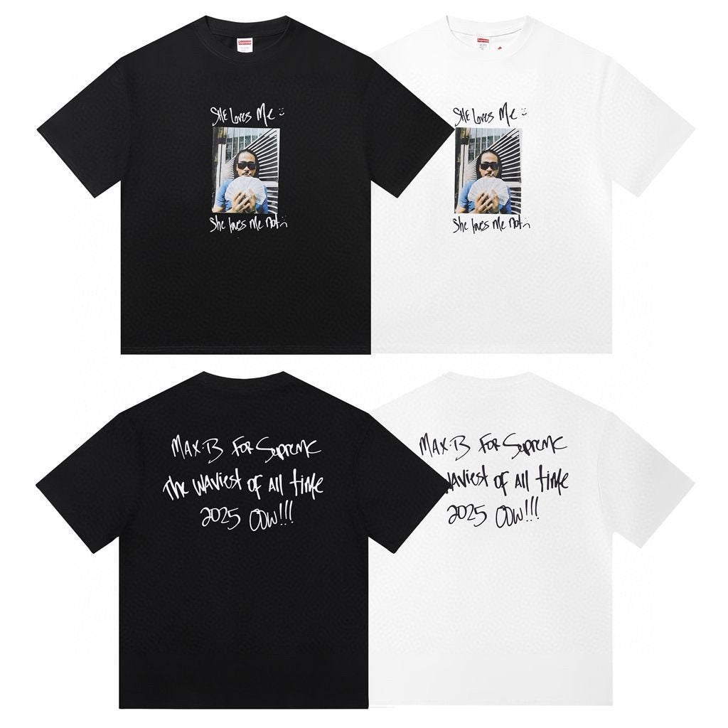 Supreme She Loves Me Graphic Short-Sleeve T-Shirt