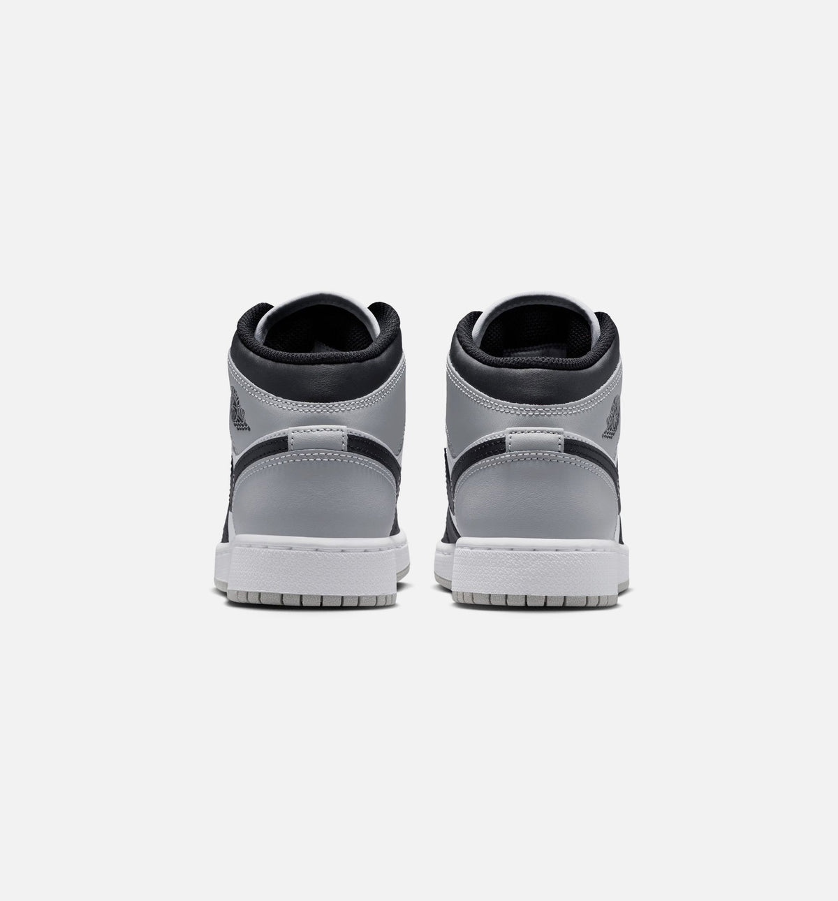 Air Jordan 1 Mid Grade School – White/Light Smoke Grey/Black
